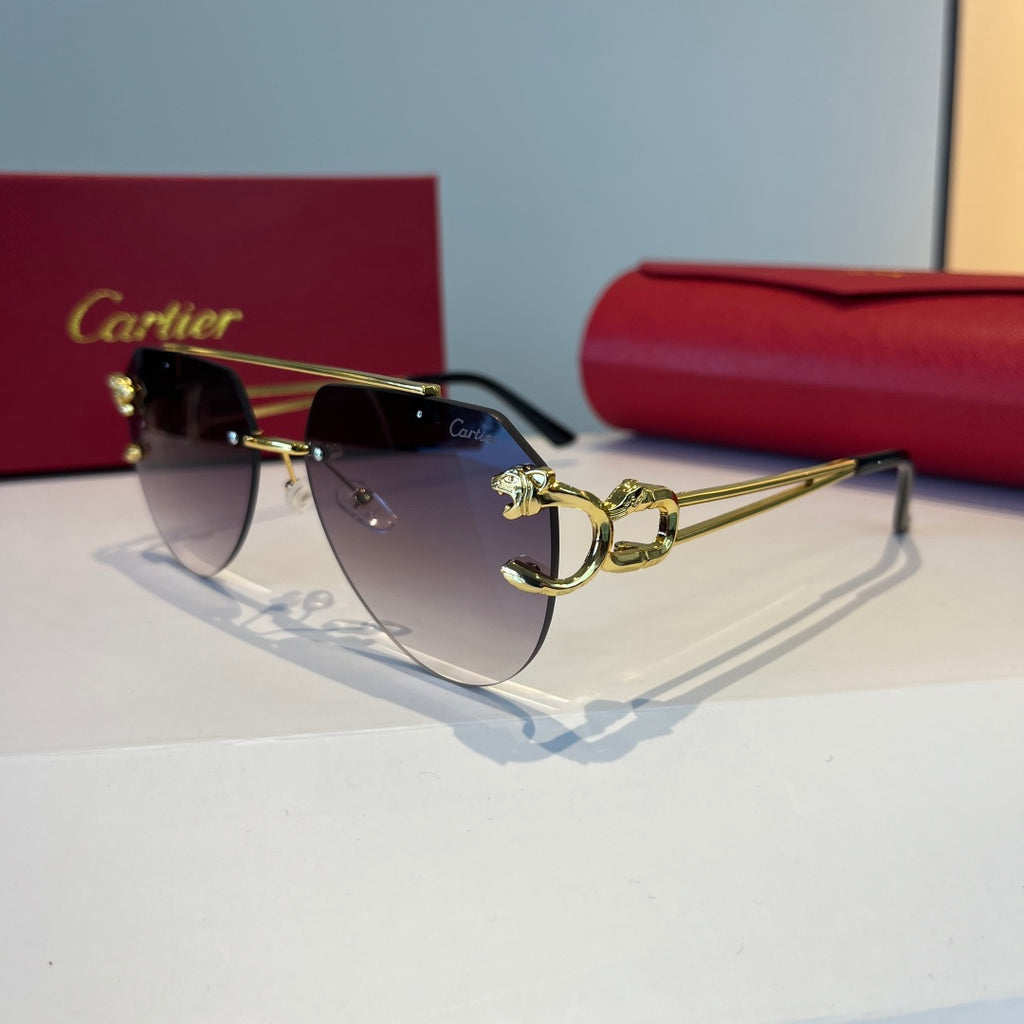 Cartier Lightweight Metal Rimless Silver Lens Sunglasses for Men & Wo - 449500 - detail image 3