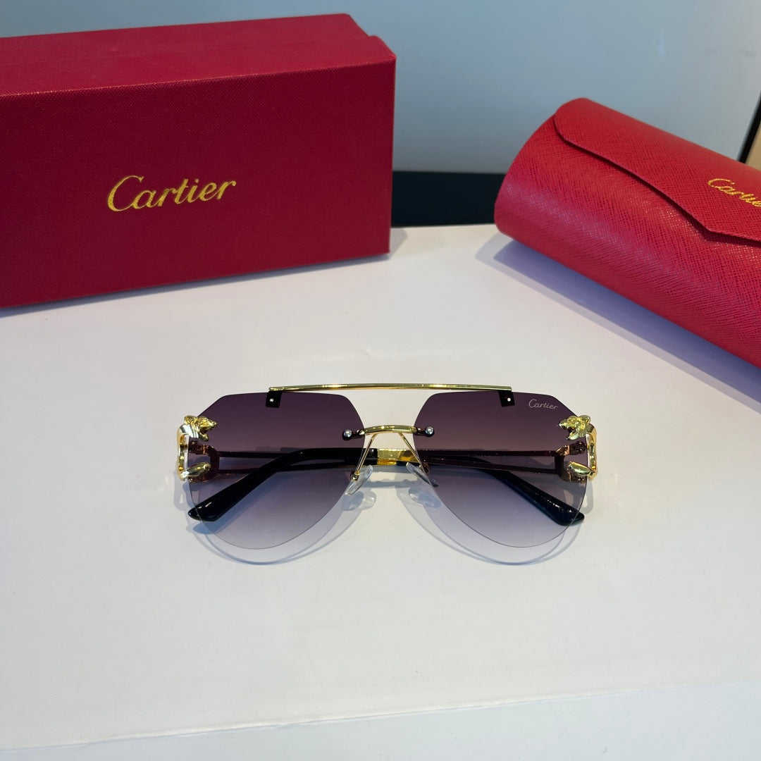 Cartier Lightweight Metal Rimless Silver Lens Sunglasses for Men & Wo - 449500 - detail image 7