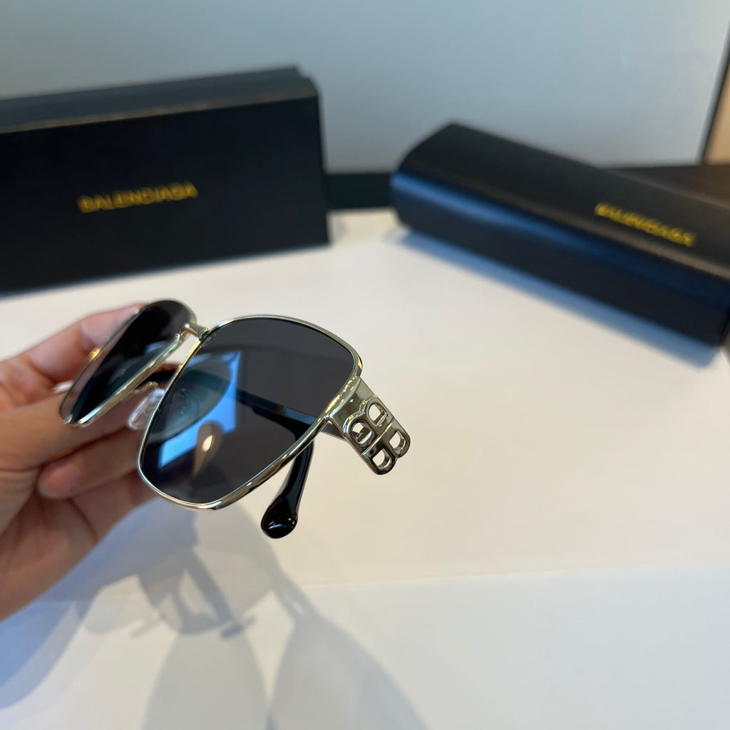 Balenciaga Rectangular Silver Lens Sunglasses for Men & Women - 935206 - detail image 6