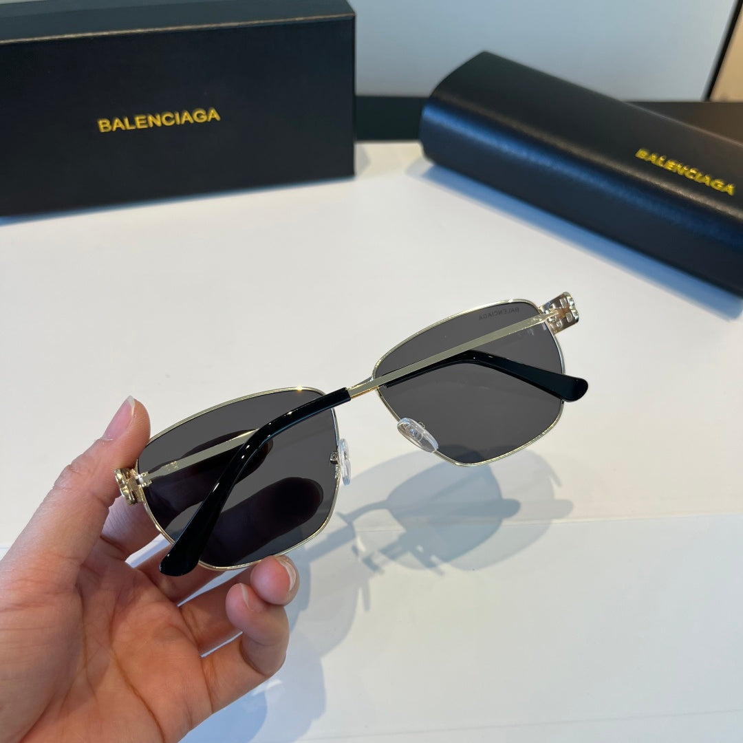 Balenciaga Rectangular Silver Lens Sunglasses for Men & Women - 935206 - detail image 5