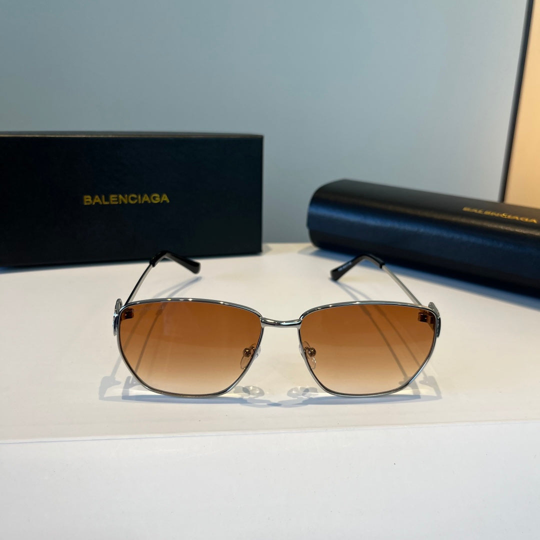 Balenciaga Rectangular Brown Lens Sunglasses for Men & Women - 935207 - detail image 2