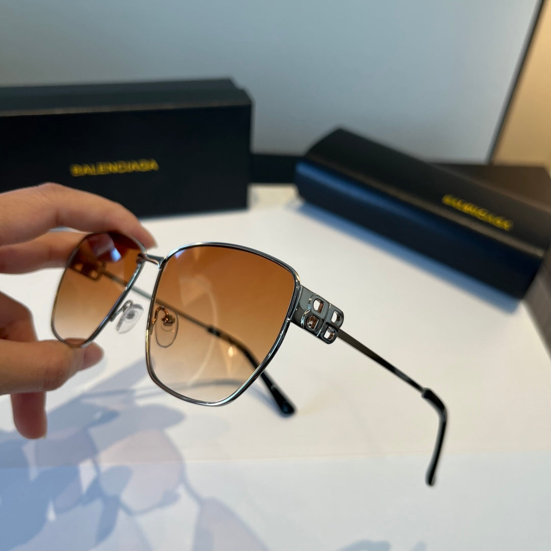 Balenciaga Rectangular Brown Lens Sunglasses for Men & Women - 935207 - detail image 4
