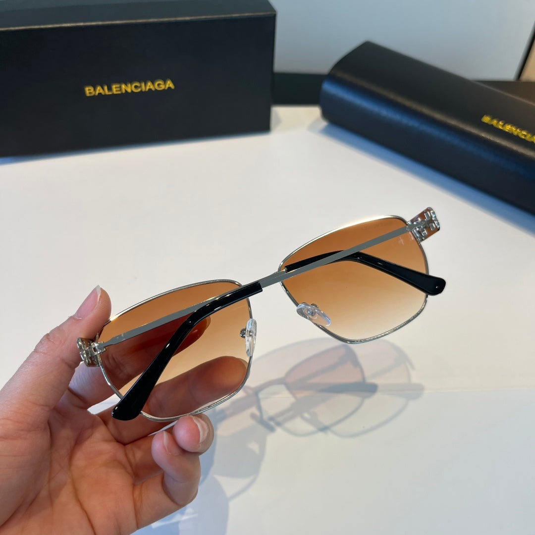 Balenciaga Rectangular Brown Lens Sunglasses for Men & Women - 935207 - detail image 5