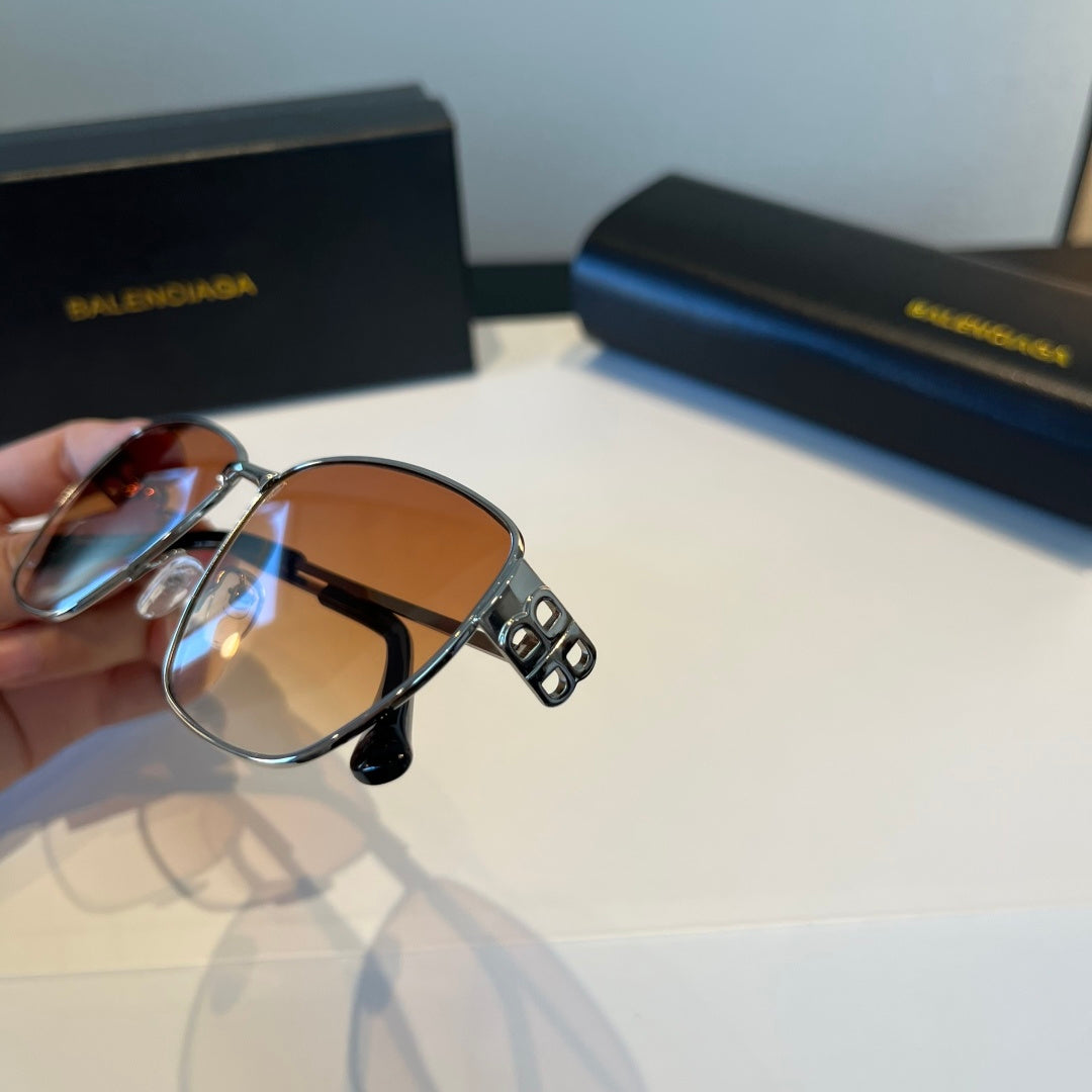 Balenciaga Rectangular Brown Lens Sunglasses for Men & Women - 935207 - detail image 6