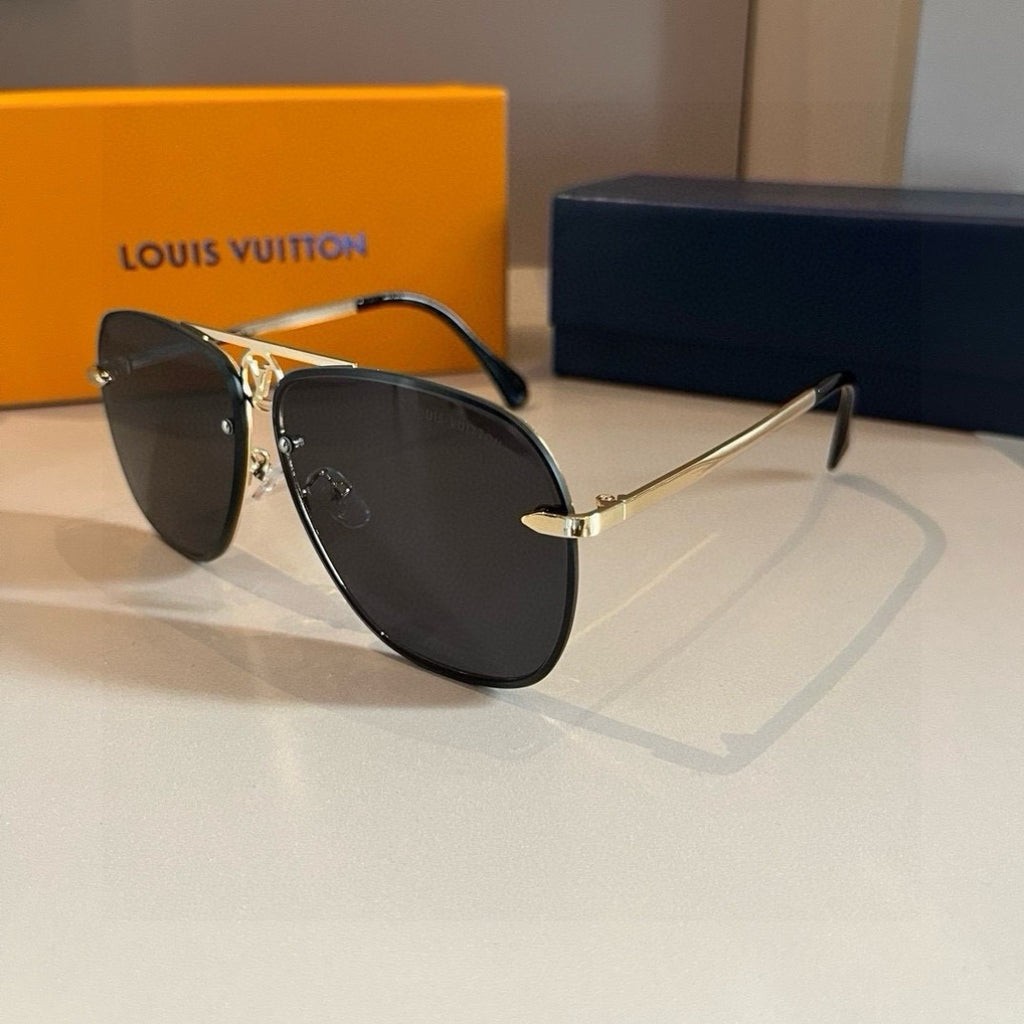Louis Vuitton Metal Aviator Gold Lens Sunglasses for Men & Women - 464723 - detail image 2