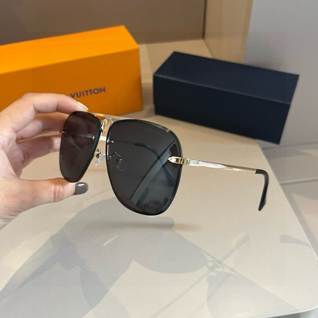 Louis Vuitton Metal Aviator Gold Lens Sunglasses for Men & Women - 464723 - detail image 3