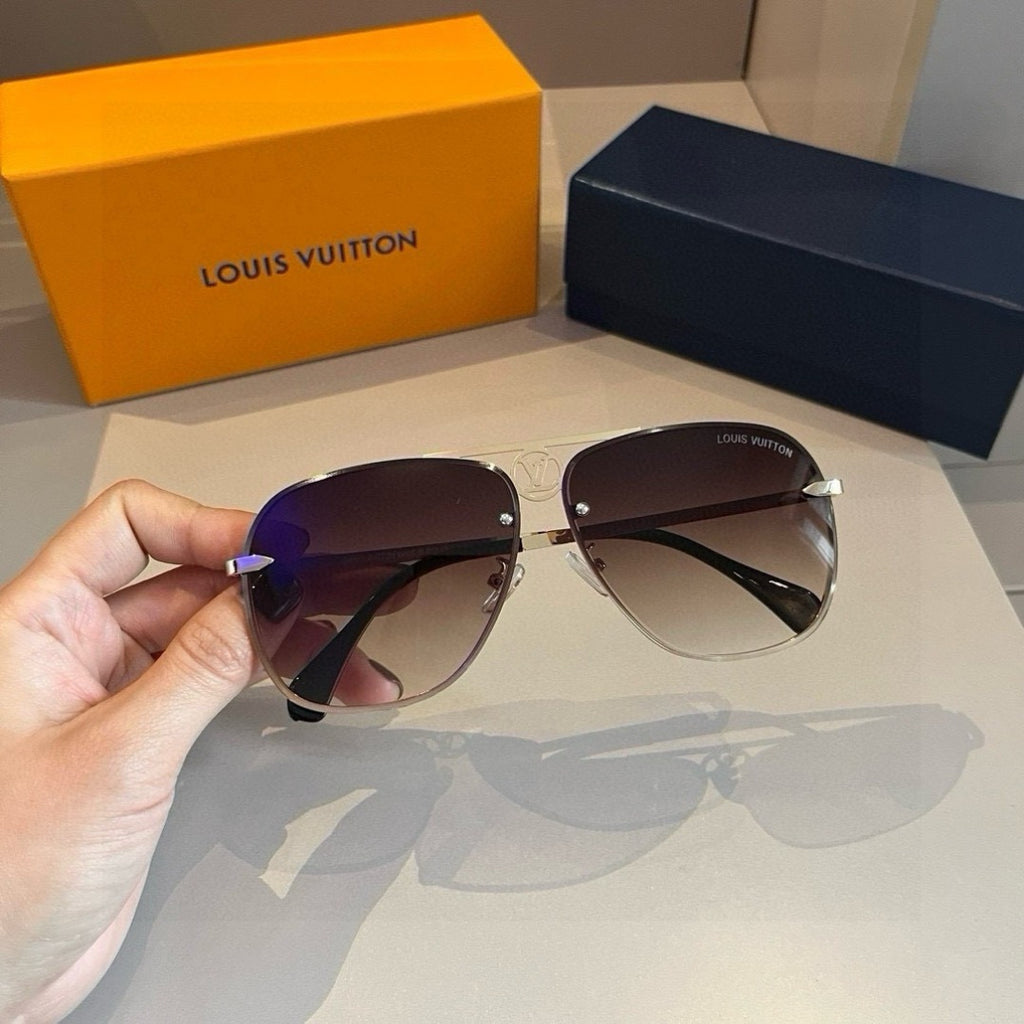 Louis Vuitton Metal Aviator Gold Lens Sunglasses for Men & Women - 464725 - detail image 5