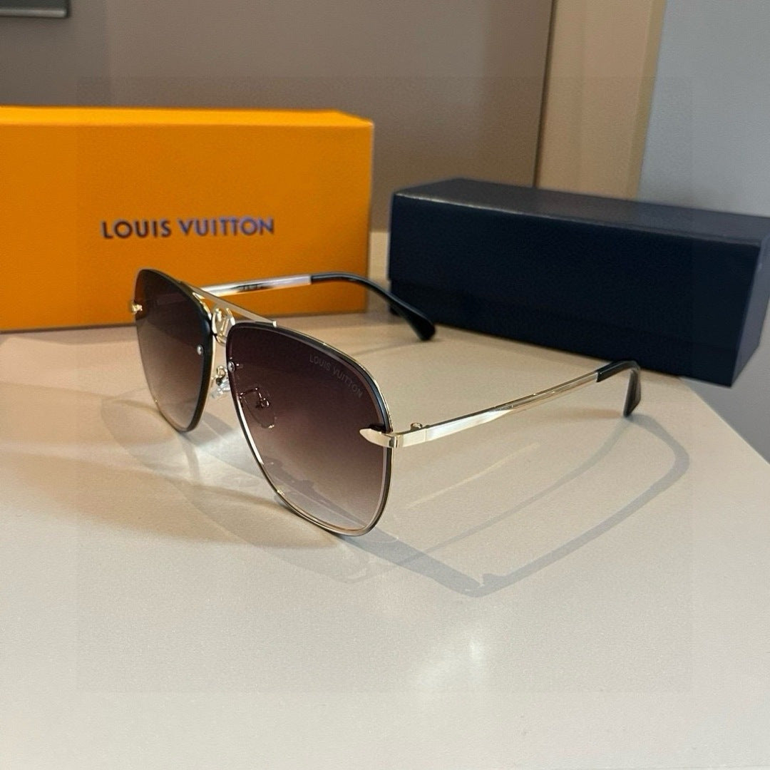 Louis Vuitton Metal Aviator Gold Lens Sunglasses for Men & Women - 464725 - detail image 3