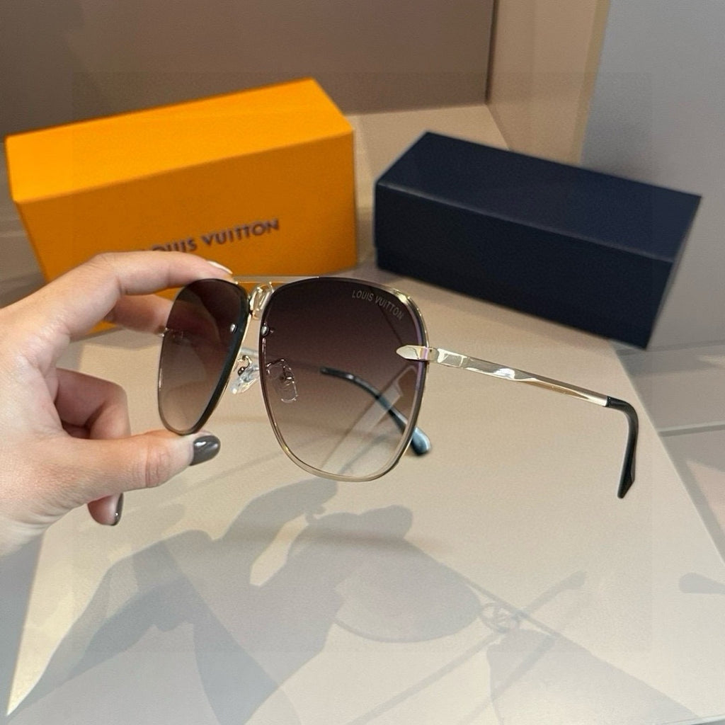 Louis Vuitton Metal Aviator Gold Lens Sunglasses for Men & Women - 464725 - detail image 4
