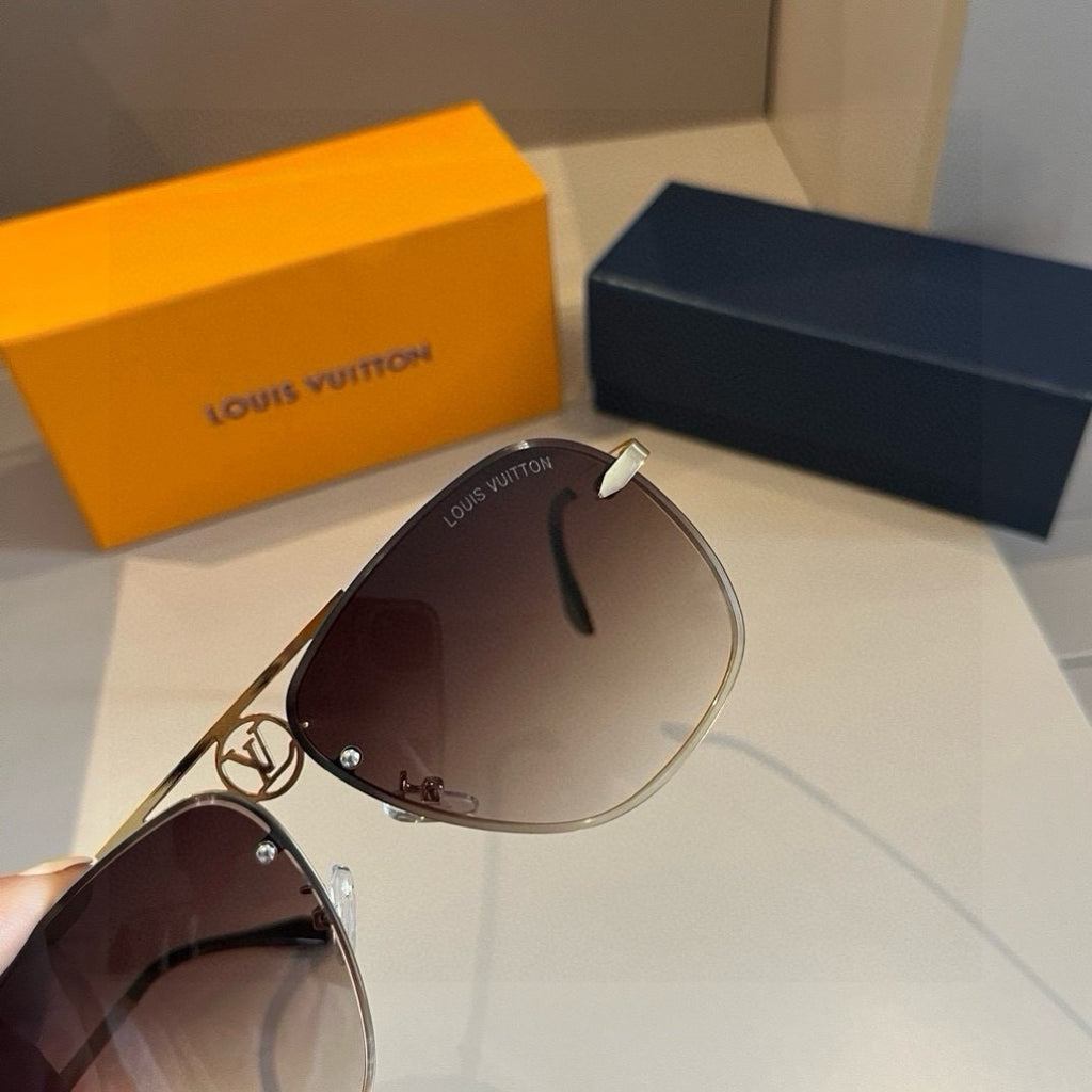 Louis Vuitton Metal Aviator Gold Lens Sunglasses for Men & Women - 464725 - detail image 2