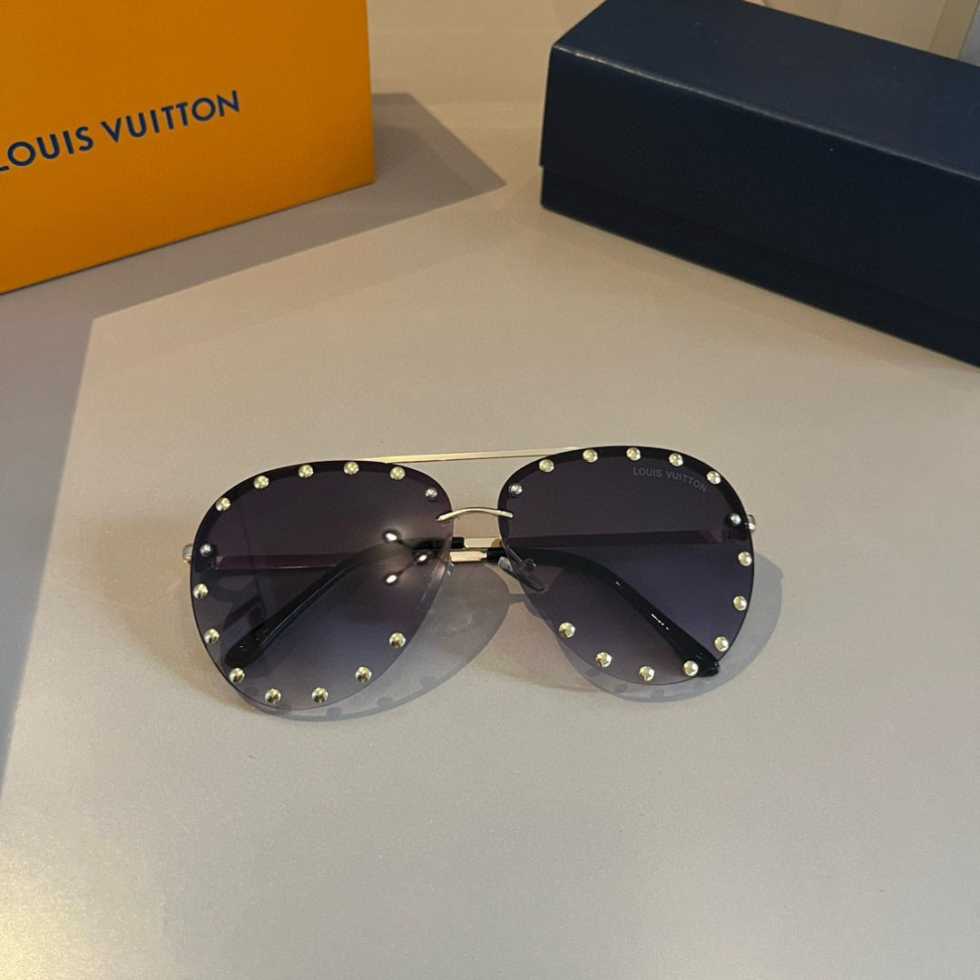 Louis Vuitton Metal Aviator Gold Lens Sunglasses for Men & Women - 448678 - detail image 6