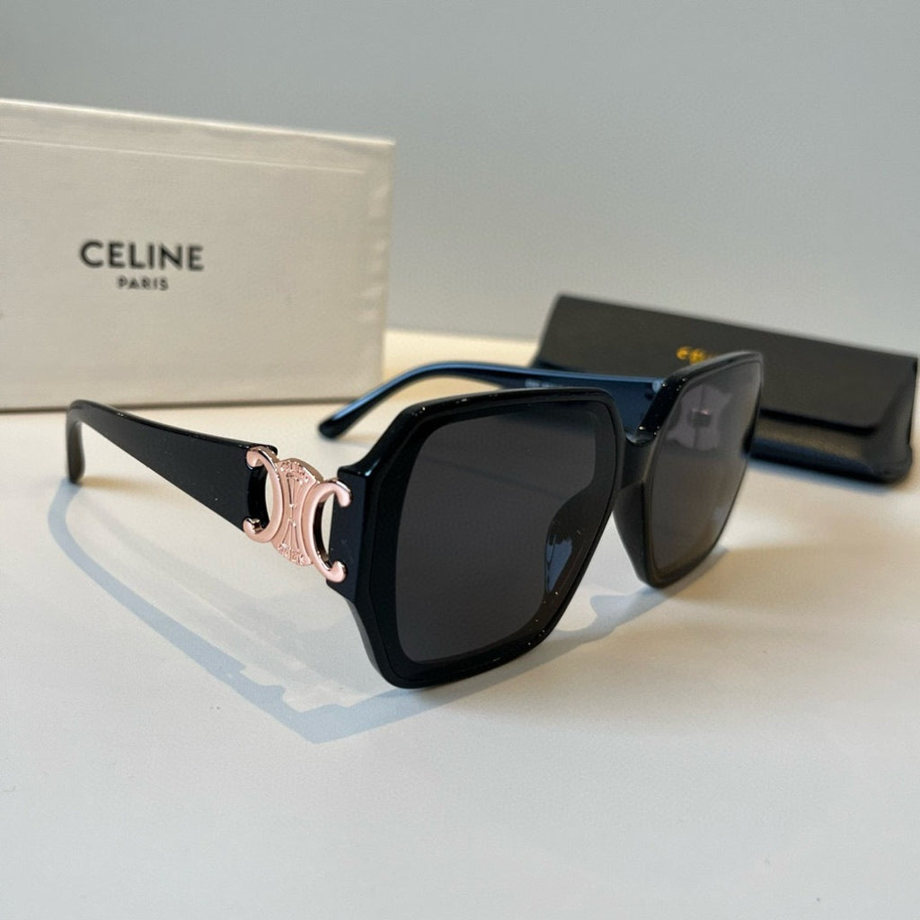 Celine Fashion Black Lens Sunglasses for Men & Women - 998050