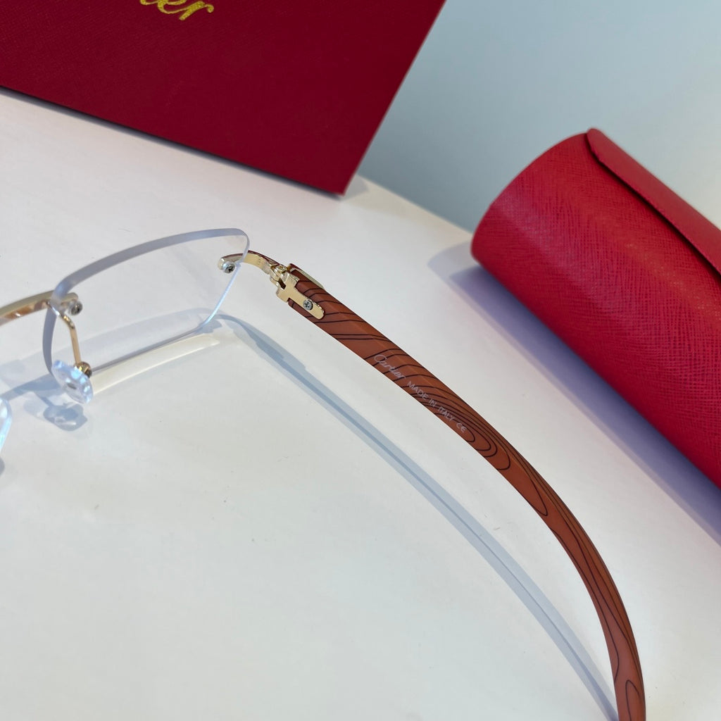 Cartier Lightweight Metal Rimless Silver Lens Sunglasses for Men & Wo - 432210 - detail image 4