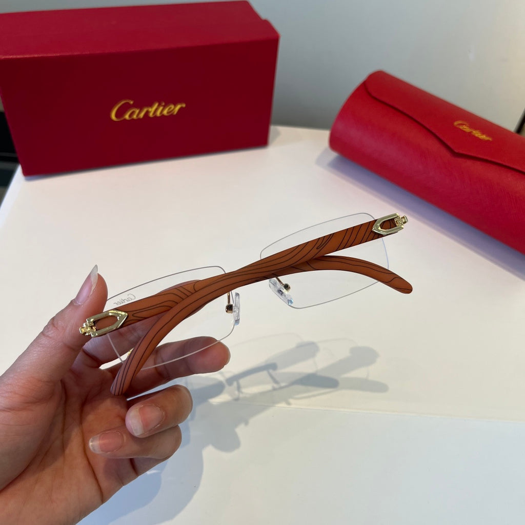 Cartier Lightweight Metal Rimless Silver Lens Sunglasses for Men & Wo - 487292 - detail image 5
