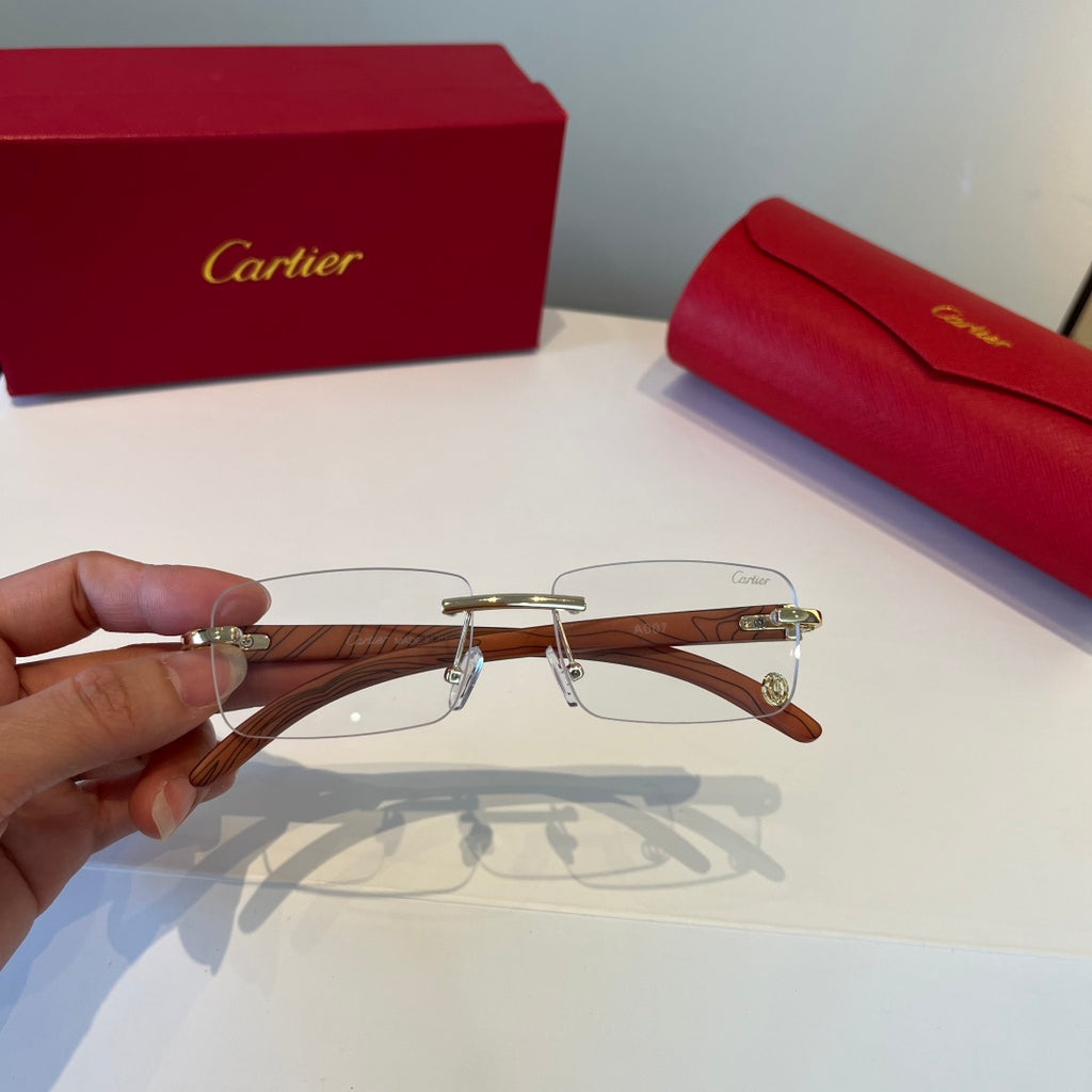 Cartier Lightweight Metal Rimless Silver Lens Sunglasses for Men & Wo - 432210 - detail image 7