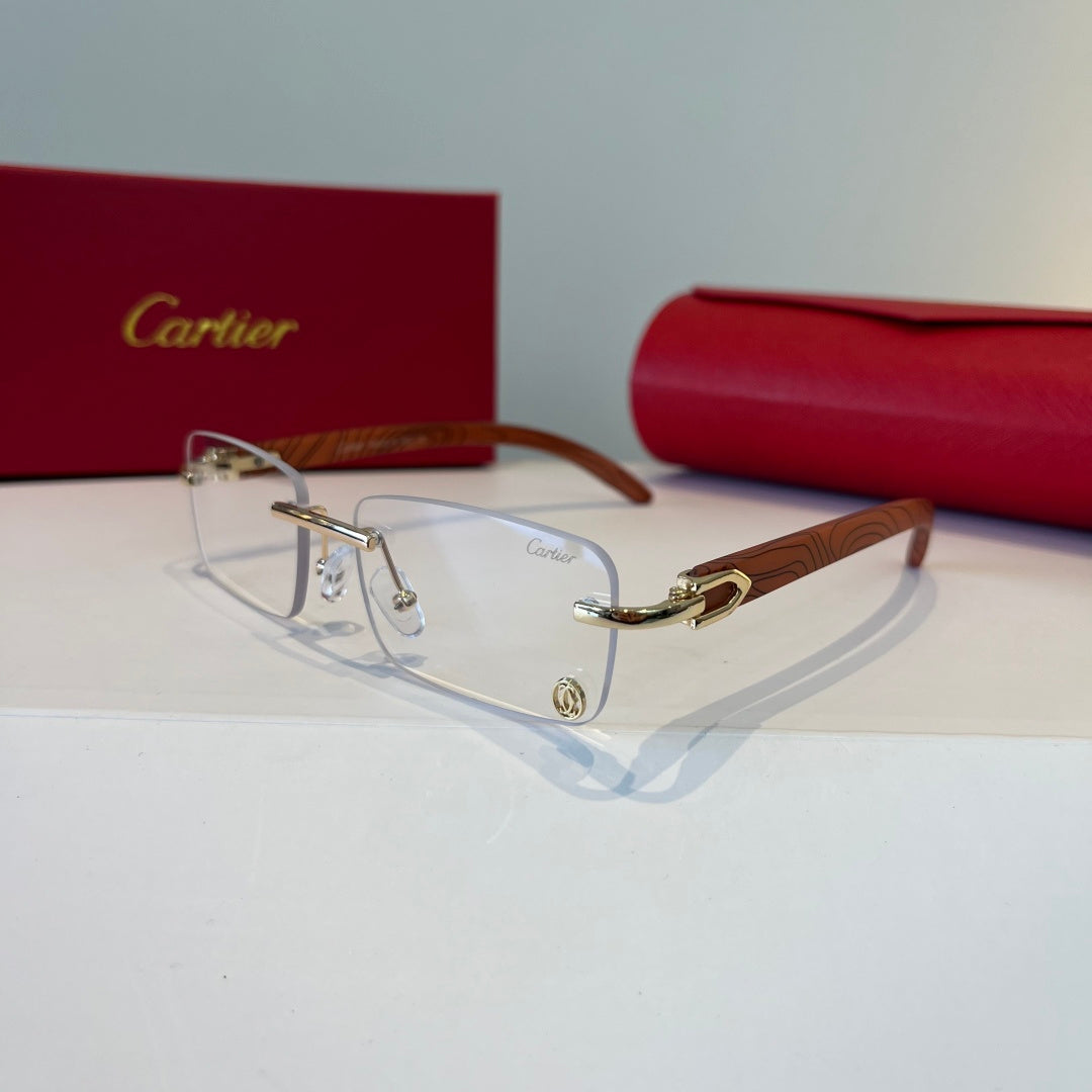 Cartier Lightweight Metal Rimless Silver Lens Sunglasses for Men & Wo - 487292 - detail image 3
