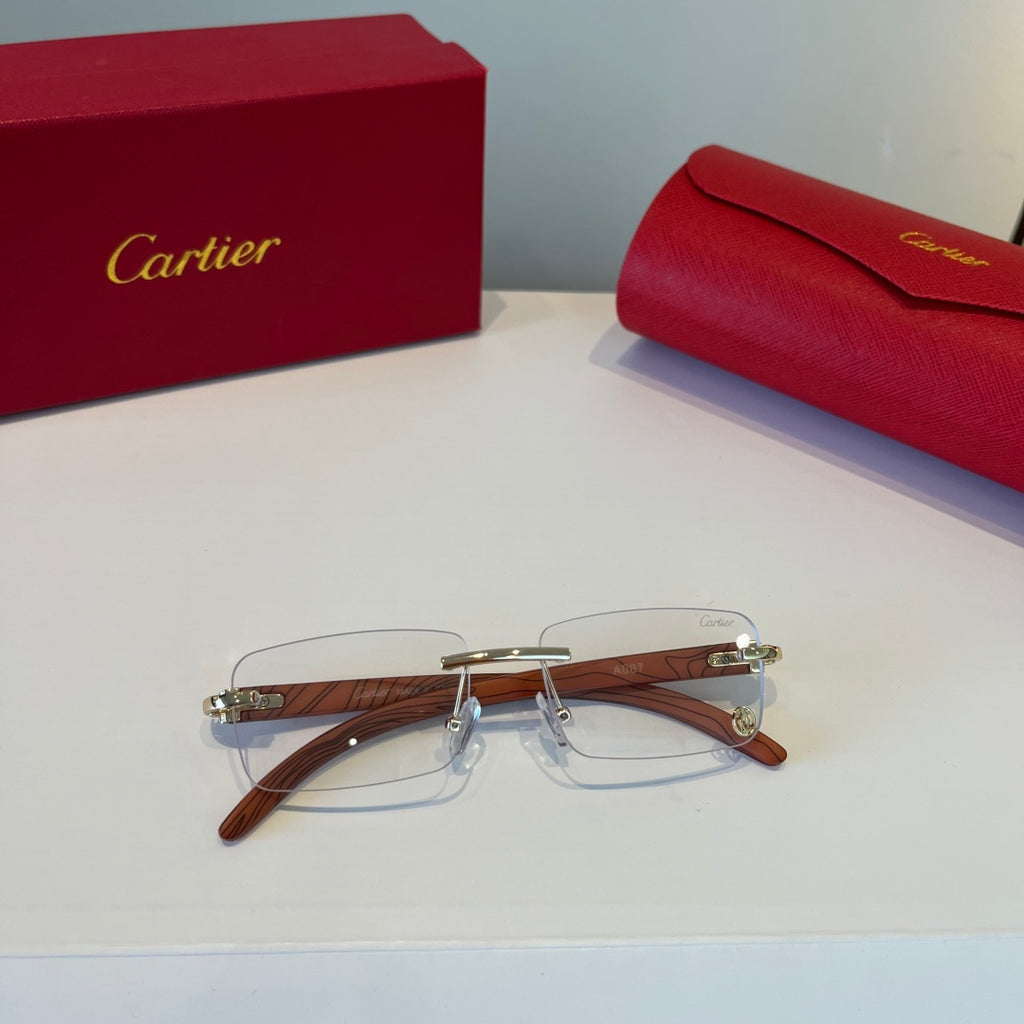 Cartier Lightweight Metal Rimless Silver Lens Sunglasses for Men & Wo - 432210 - detail image 8