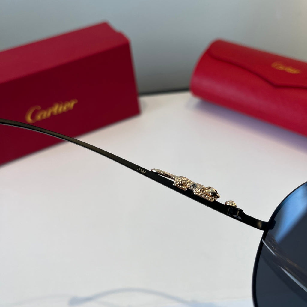 Cartier Lightweight Metal Rimless Silver Lens Sunglasses for Men & Wo - 432268 - detail image 8