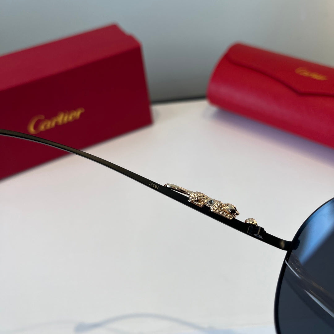 Cartier Lightweight Metal Rimless Silver Lens Sunglasses for Men & Wo - 432268 - detail image 8
