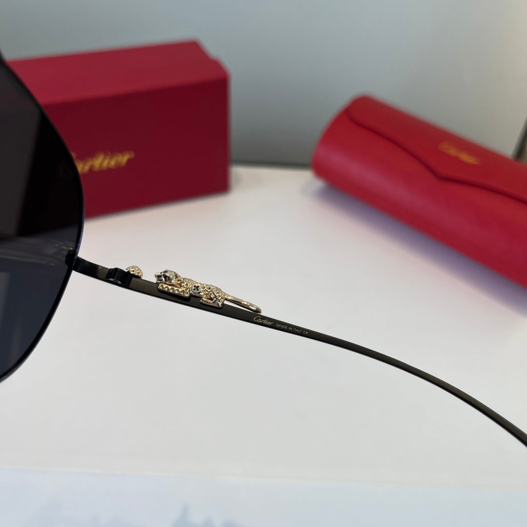 Cartier Lightweight Metal Rimless Silver Lens Sunglasses for Men & Wo - 432268 - detail image 7