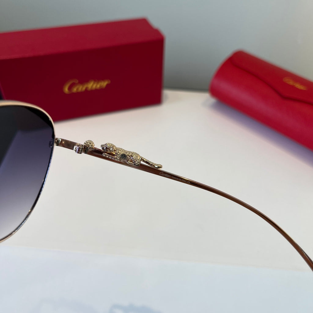 Cartier Lightweight Metal Rimless Silver Lens Sunglasses for Men & Wo - 432267 - detail image 10