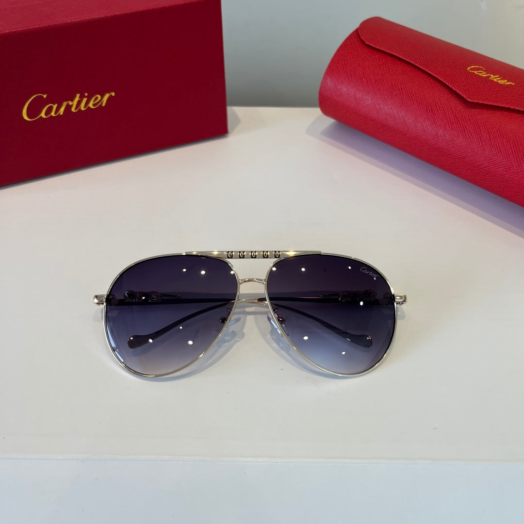 Cartier Lightweight Metal Rimless Silver Lens Sunglasses for Men & Wo - 432267 - detail image 6