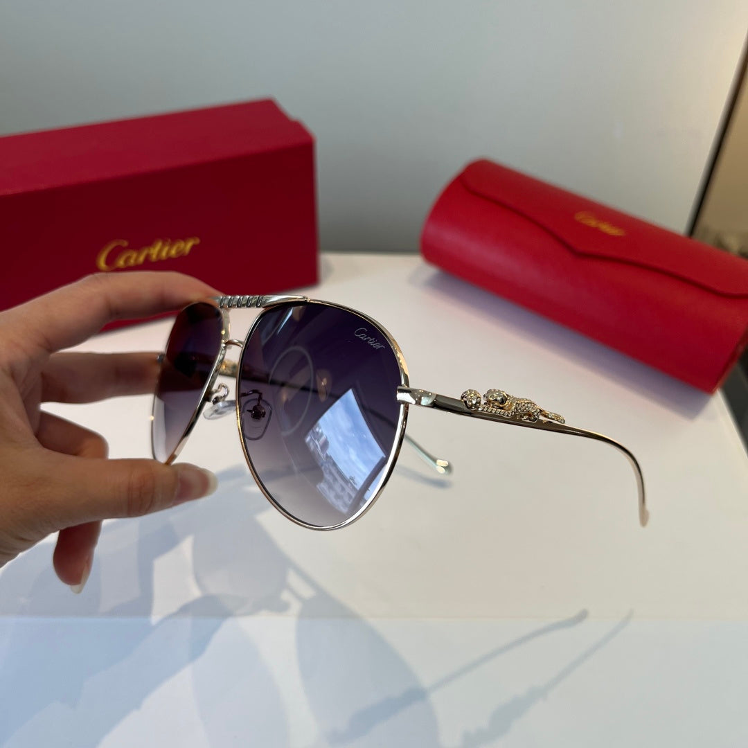 Cartier Lightweight Metal Rimless Silver Lens Sunglasses for Men & Wo - 449501 - detail image 4