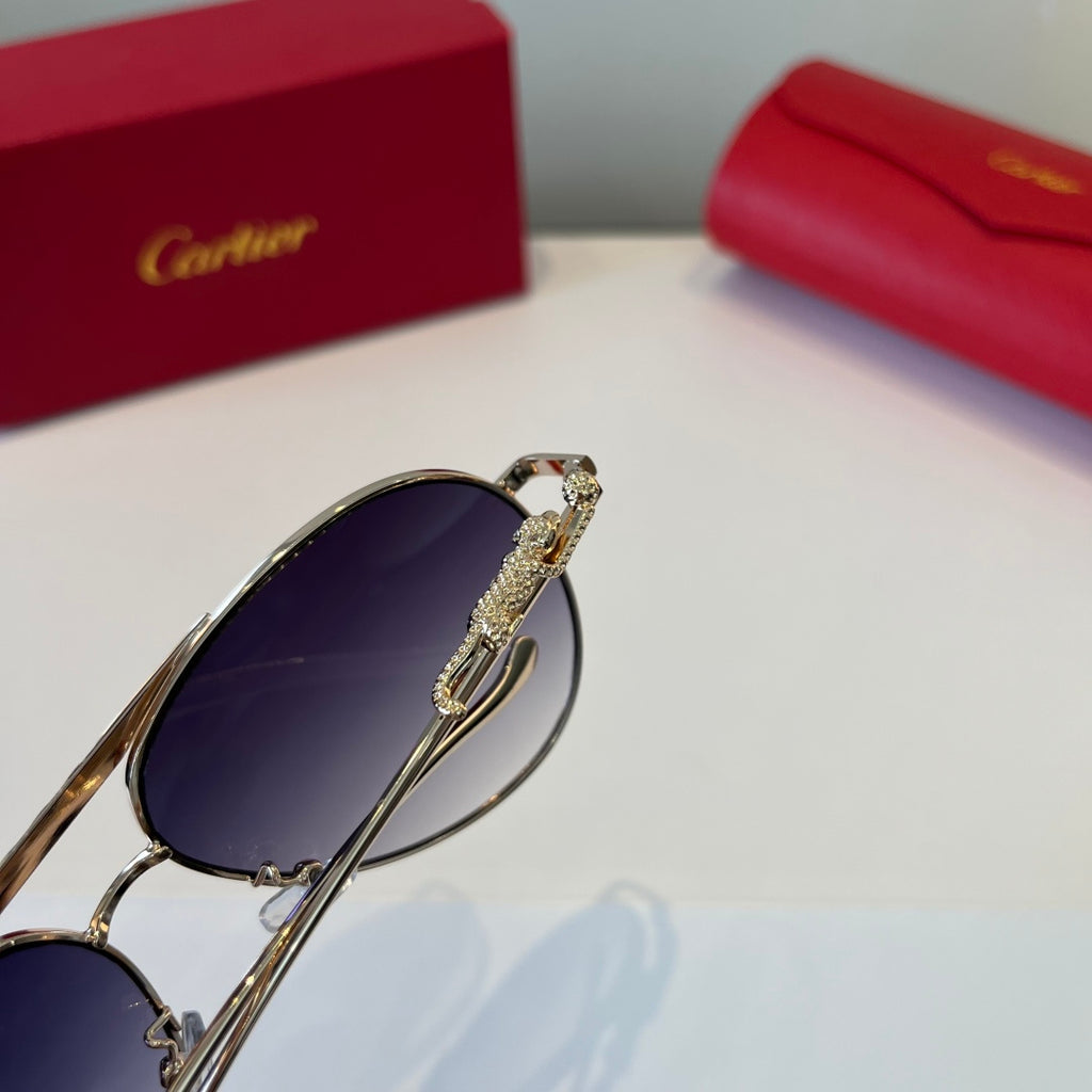 Cartier Lightweight Metal Rimless Silver Lens Sunglasses for Men & Wo - 449501 - detail image 9