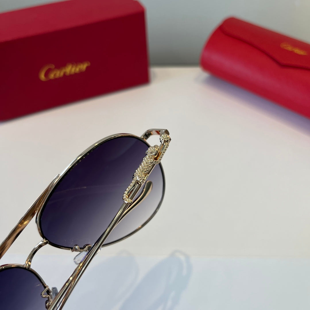 Cartier Lightweight Metal Rimless Silver Lens Sunglasses for Men & Wo - 432267 - detail image 9