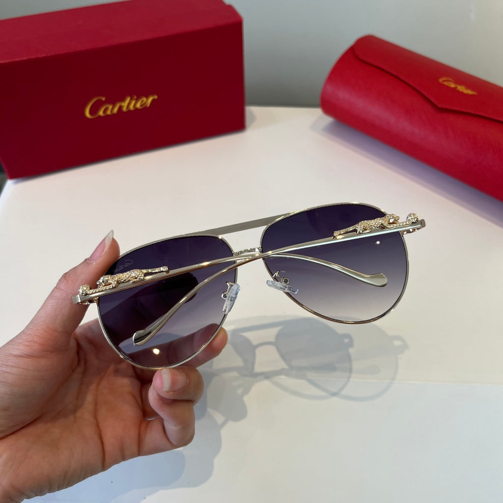 Cartier Lightweight Metal Rimless Silver Lens Sunglasses for Men & Wo - 432267 - detail image 8