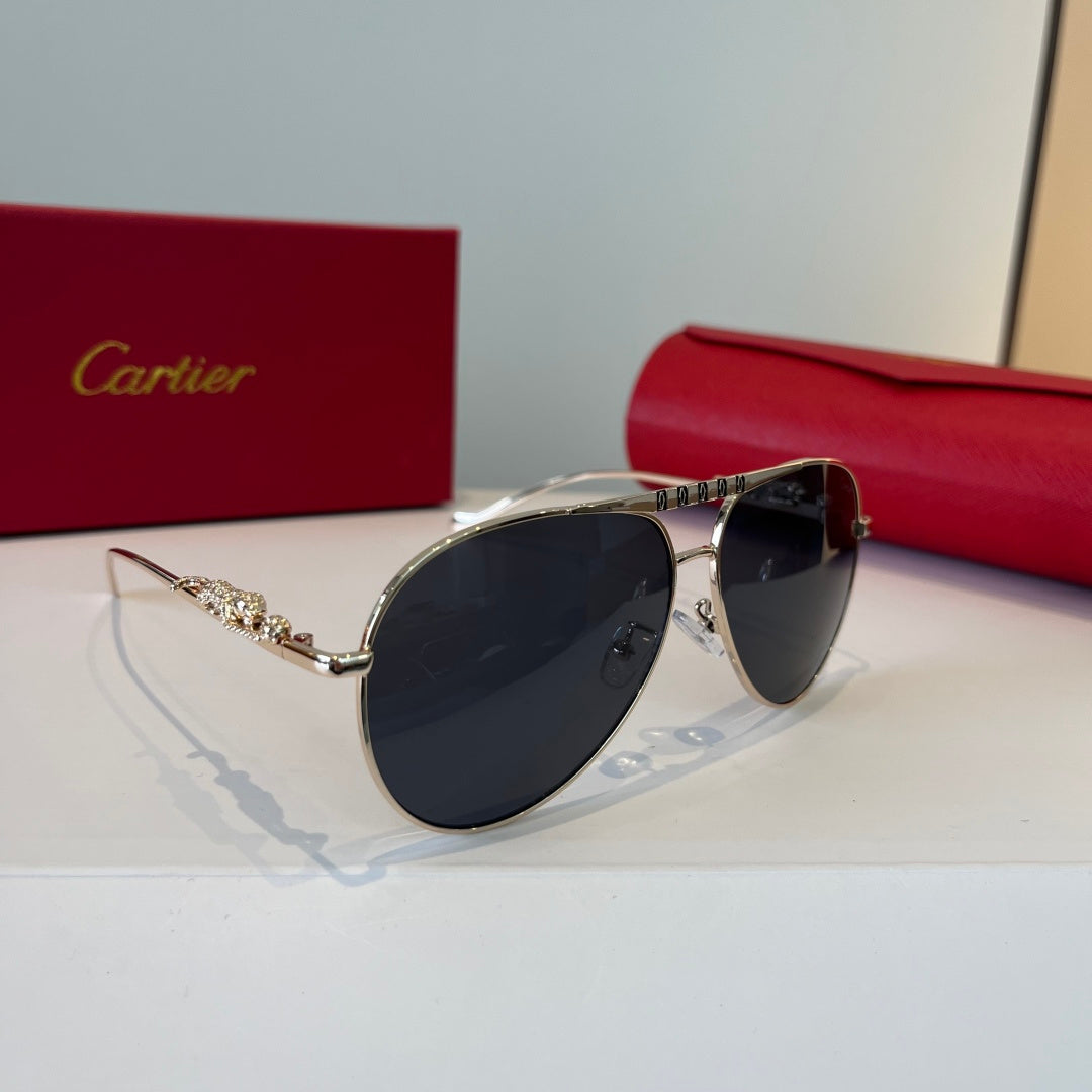 Cartier Lightweight Metal Rimless Silver Lens Sunglasses for Men & Wo - 432270