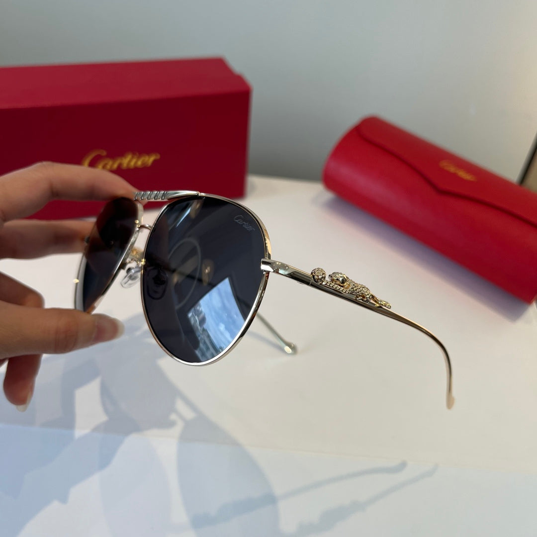 Cartier Lightweight Metal Rimless Silver Lens Sunglasses for Men & Wo - 449504 - detail image 4