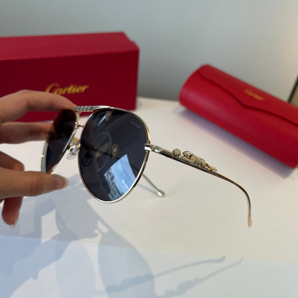 Cartier Lightweight Metal Rimless Silver Lens Sunglasses for Men & Wo - 432270 - detail image 4