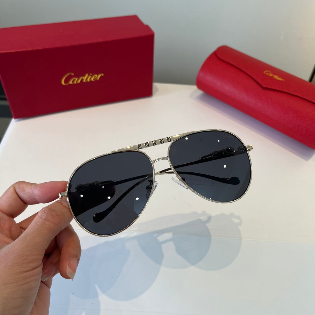 Cartier Lightweight Metal Rimless Silver Lens Sunglasses for Men & Wo - 449504 - detail image 9