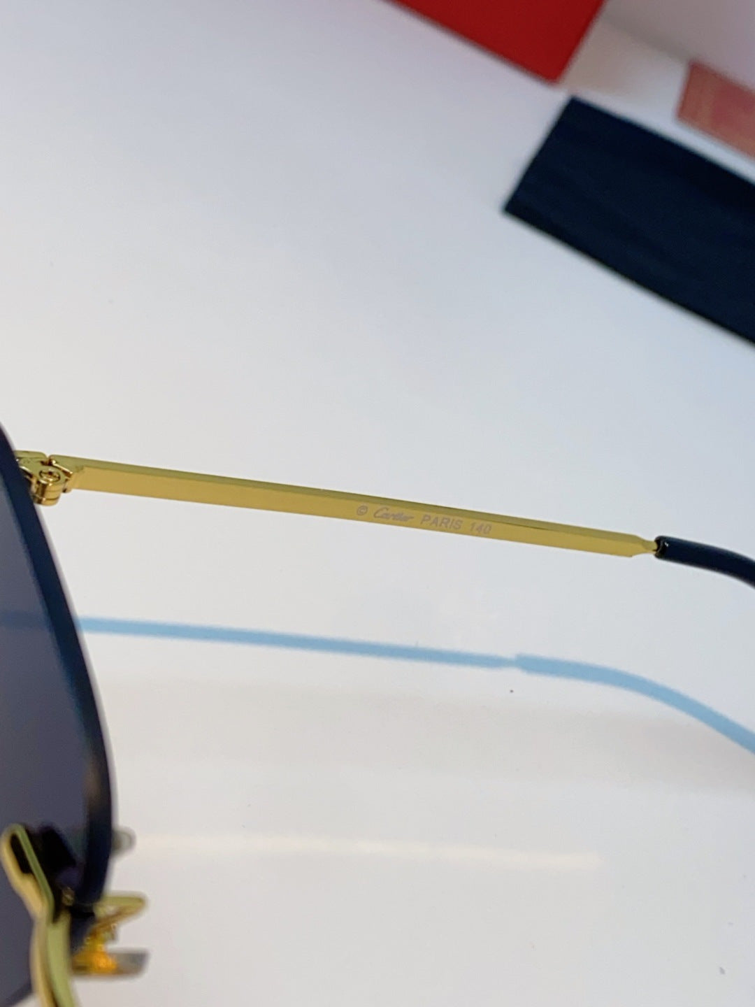 Cartier Lightweight Rimless Black Lens Sunglasses for Men & Women - 432291 - detail image 8