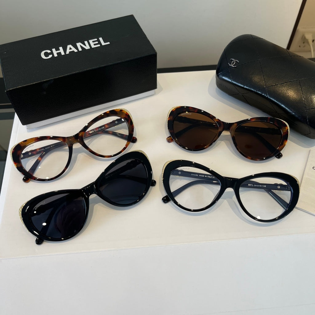 Chanel Cat-Eye Black Lens Sunglasses for Men & Women - detail image 10