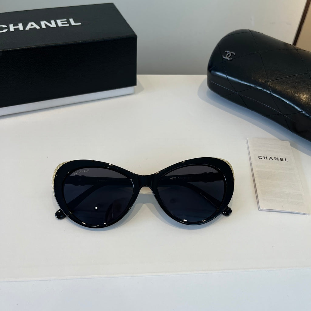 Chanel Cat-Eye Black Lens Sunglasses for Men & Women - detail image 9