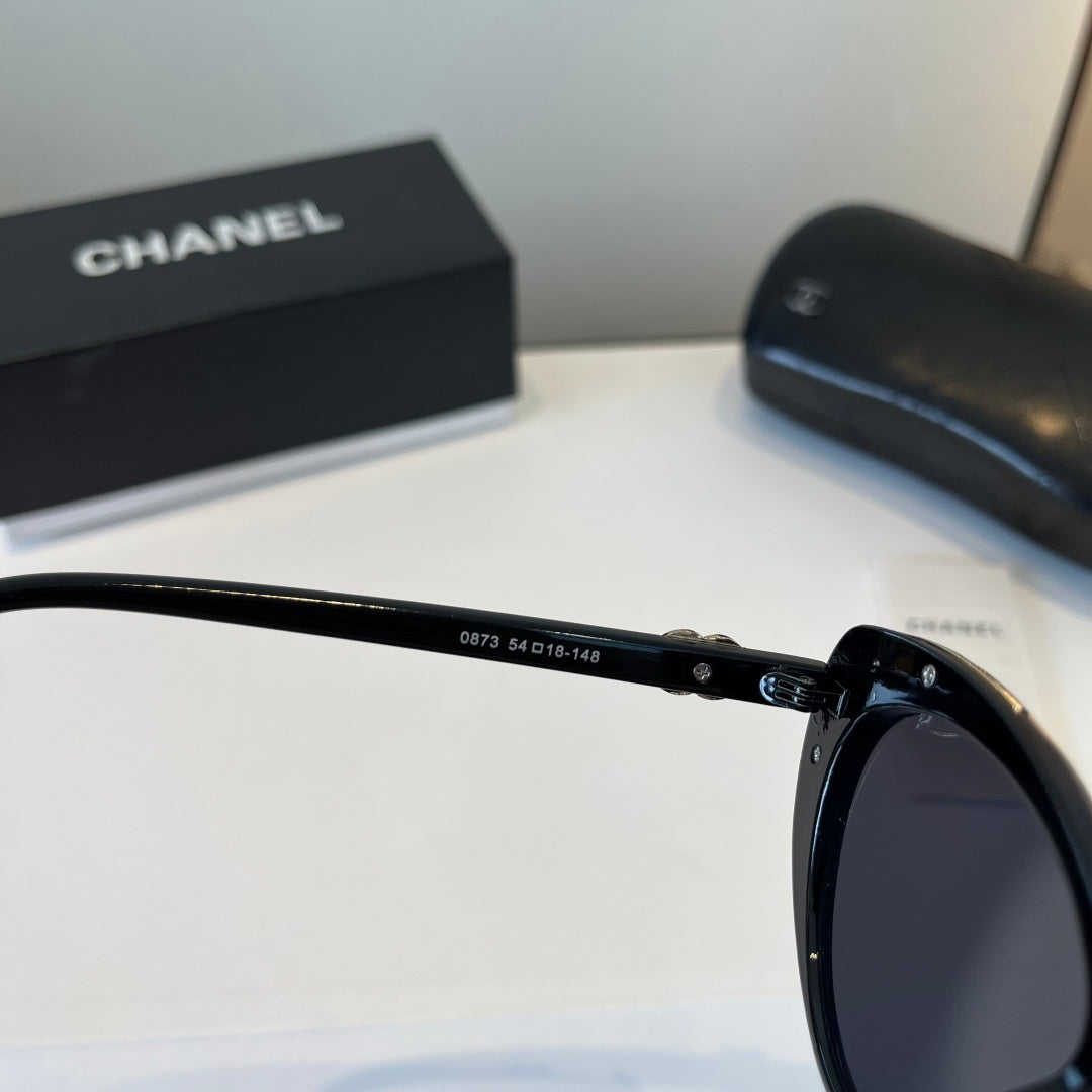 Chanel Cat-Eye Black Lens Sunglasses for Men & Women - detail image 6
