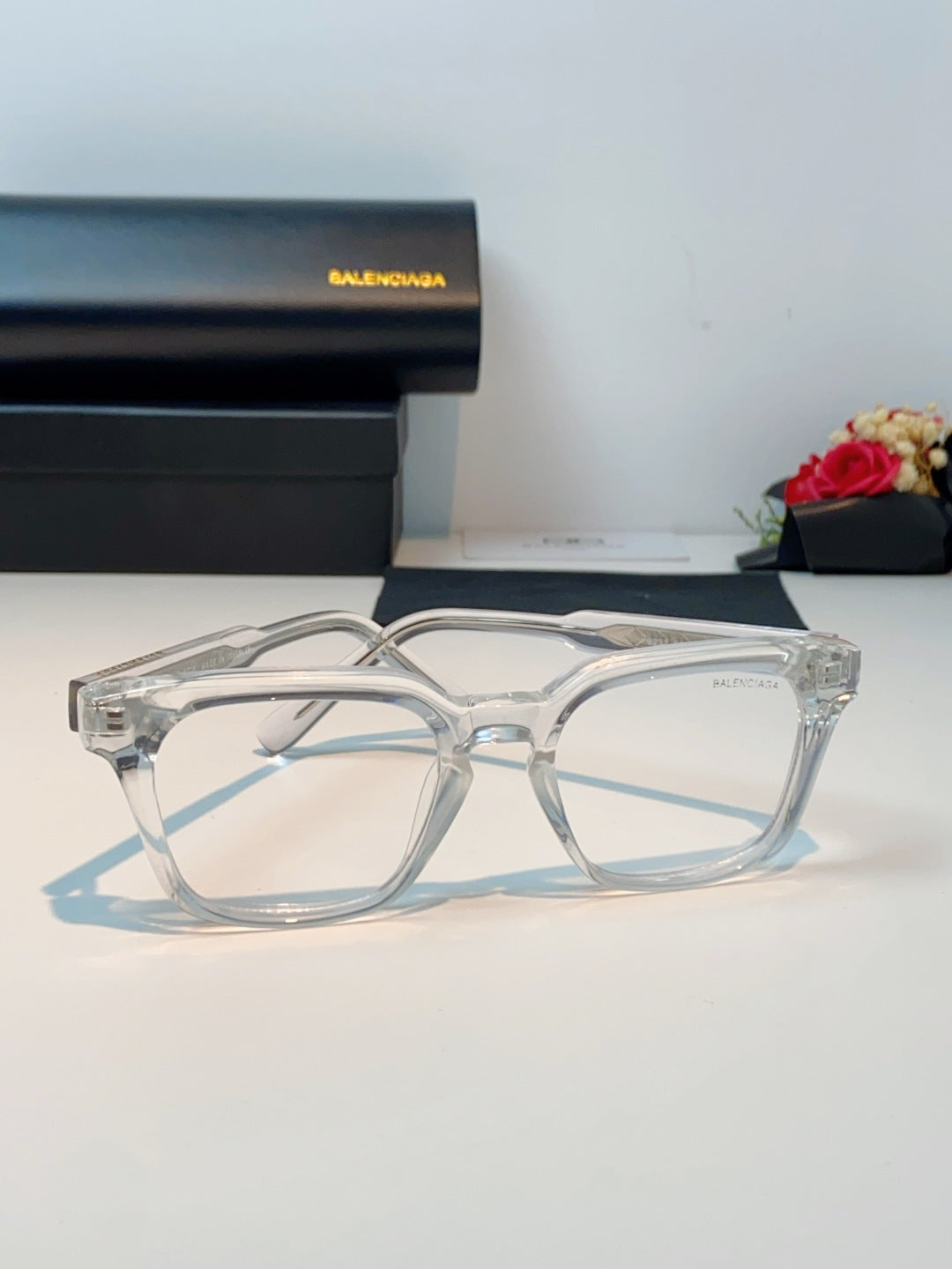 Balenciaga Blue-Light Fashion Silver Lens Sunglasses for Men & Women - detail image 2