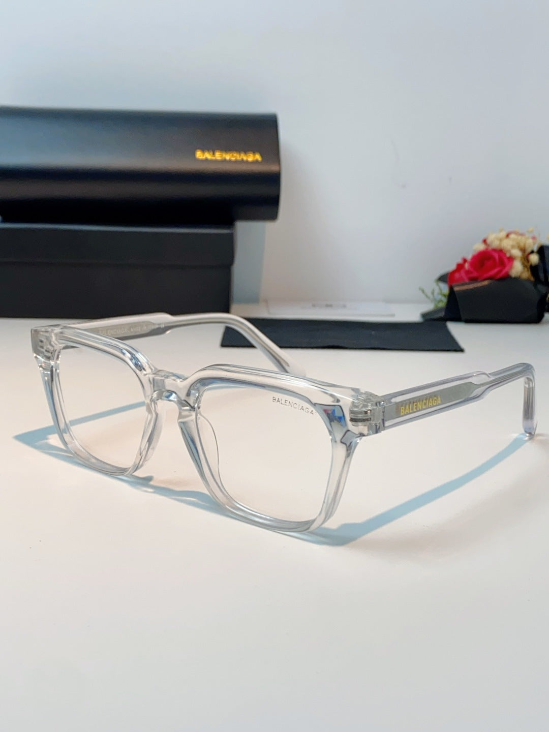 Balenciaga Blue-Light Fashion Silver Lens Sunglasses for Men & Women