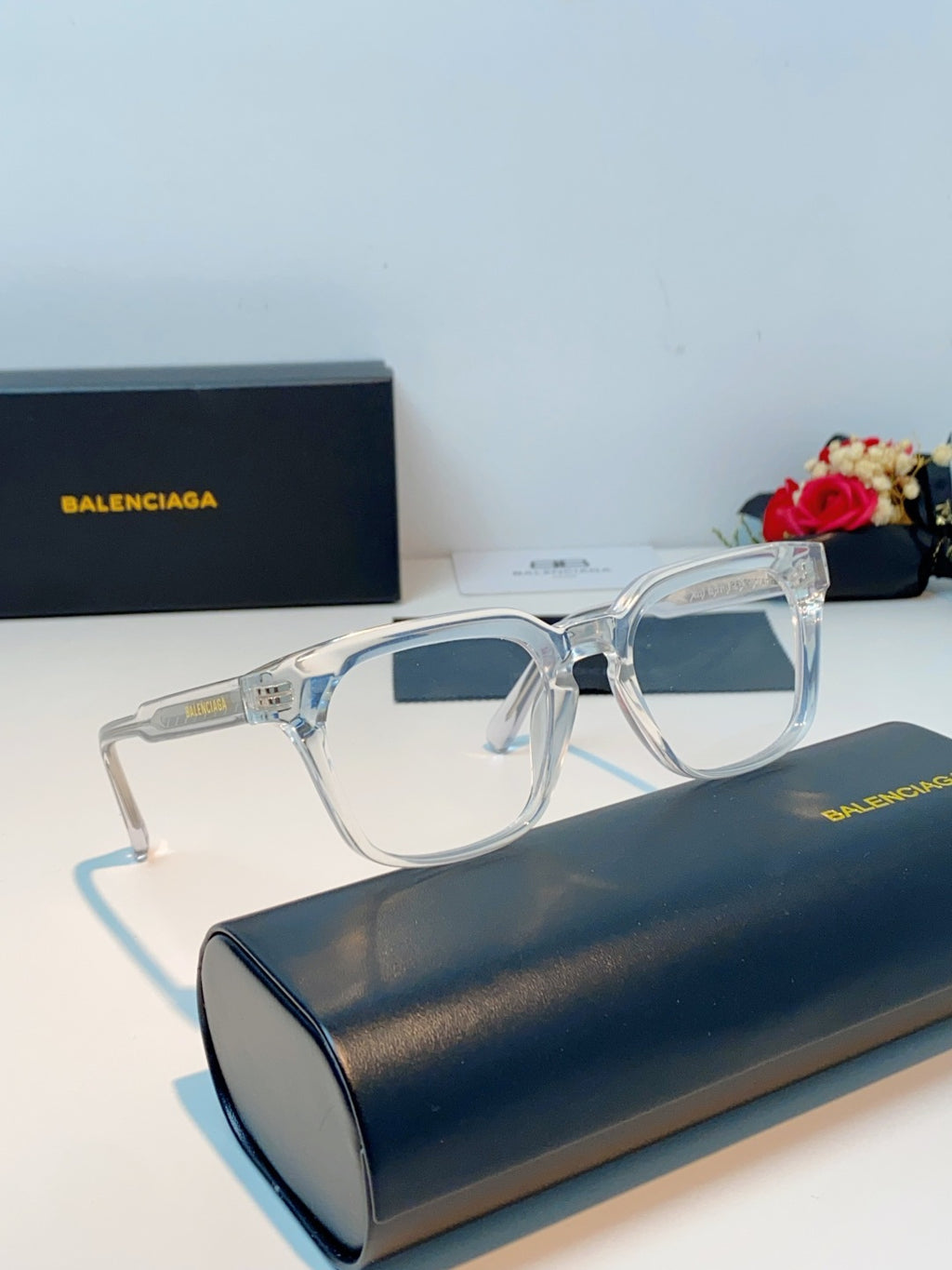 Balenciaga Blue-Light Fashion Silver Lens Sunglasses for Men & Women - detail image 10