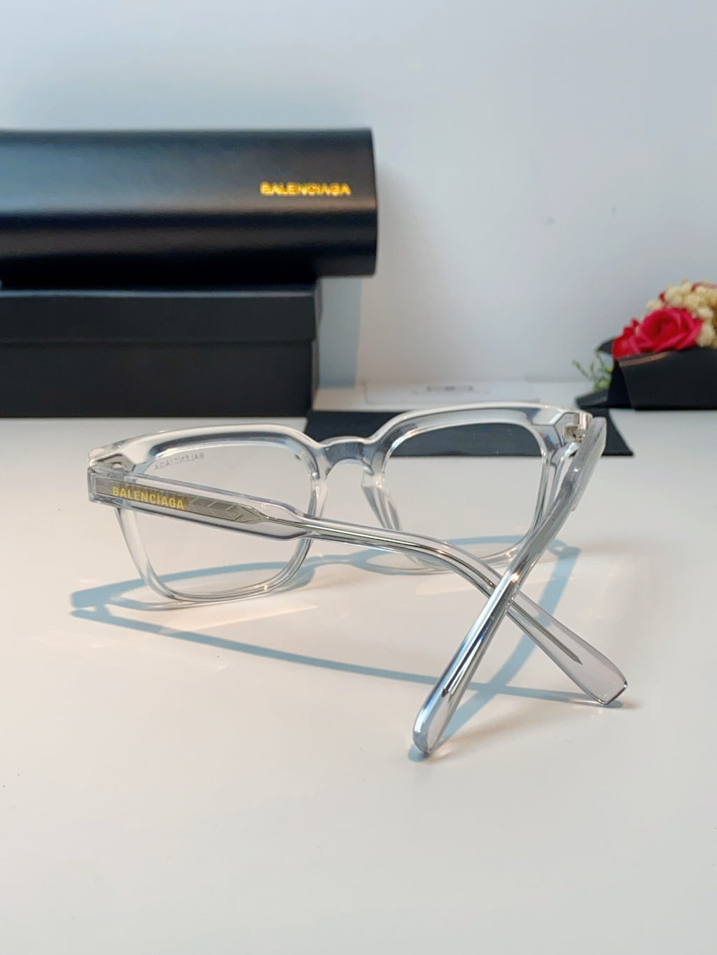 Balenciaga Blue-Light Fashion Silver Lens Sunglasses for Men & Women - detail image 3