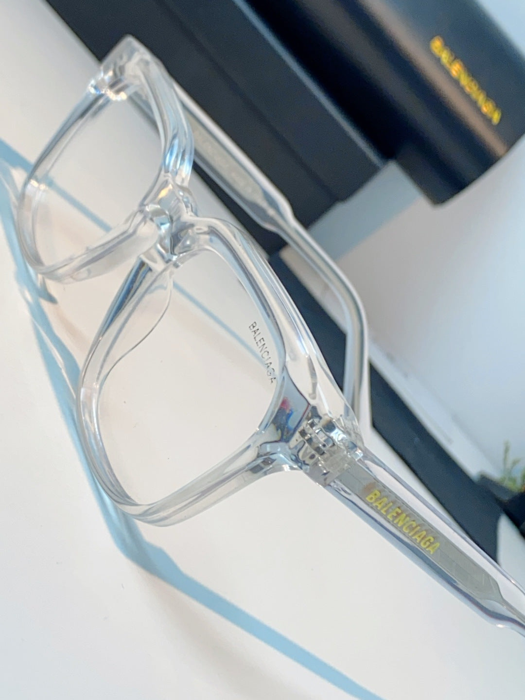 Balenciaga Blue-Light Fashion Silver Lens Sunglasses for Men & Women - detail image 7