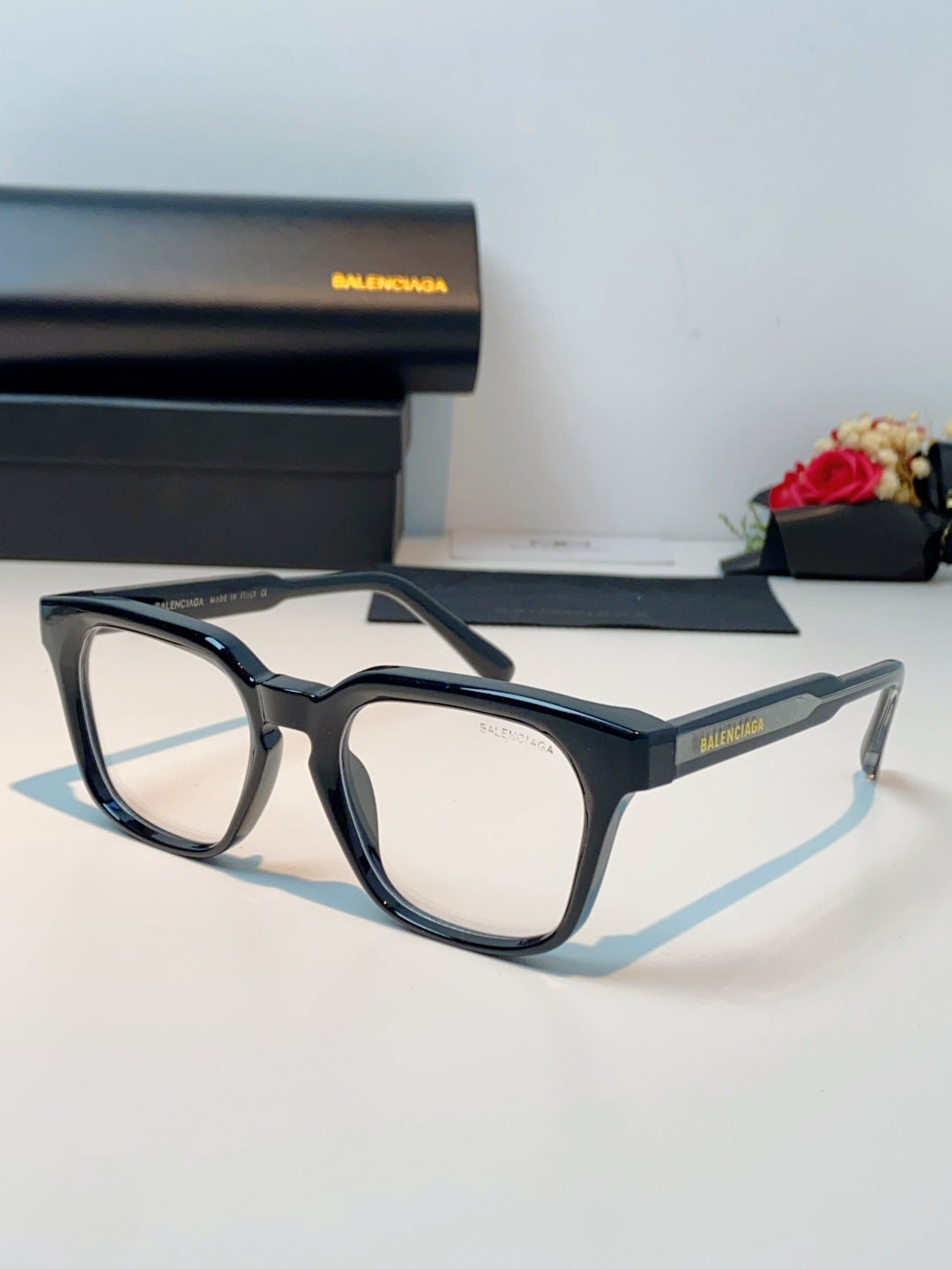 Balenciaga Blue-Light Fashion Black Lens Sunglasses for Men & Women