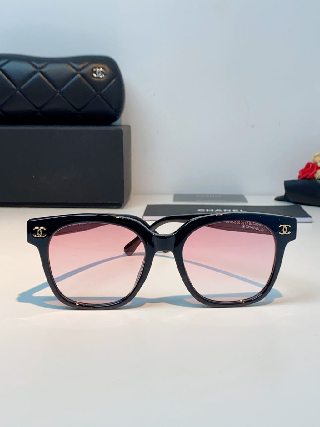 Chanel Square Black Lens Sunglasses for Women - 431647 - detail image 2