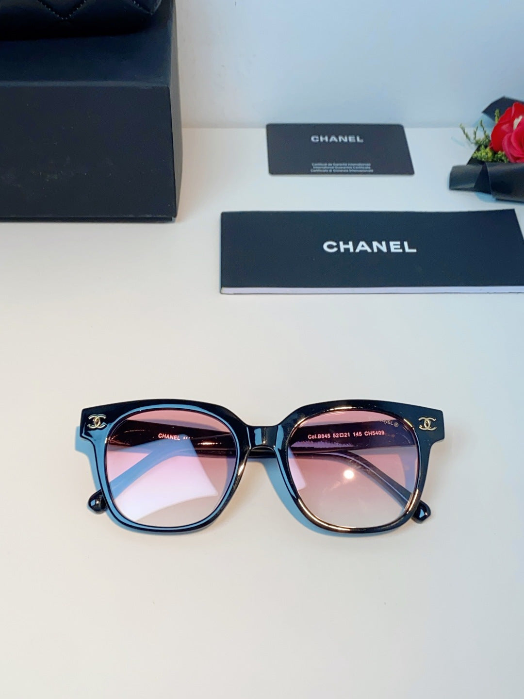 Chanel Square Black Lens Sunglasses for Women - 431647 - detail image 9