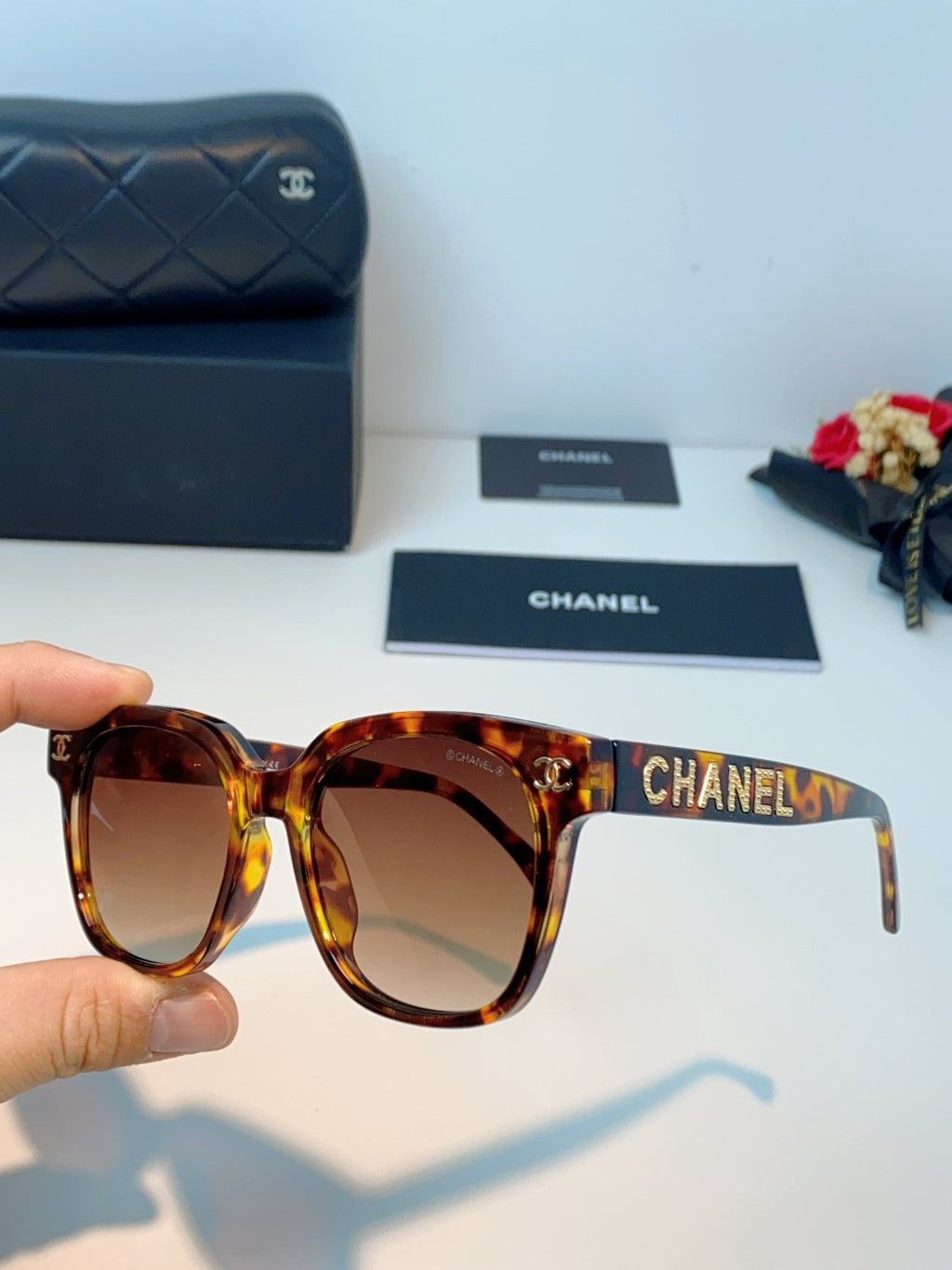 Chanel Square Brown Lens Sunglasses for Women - 431648 - detail image 6