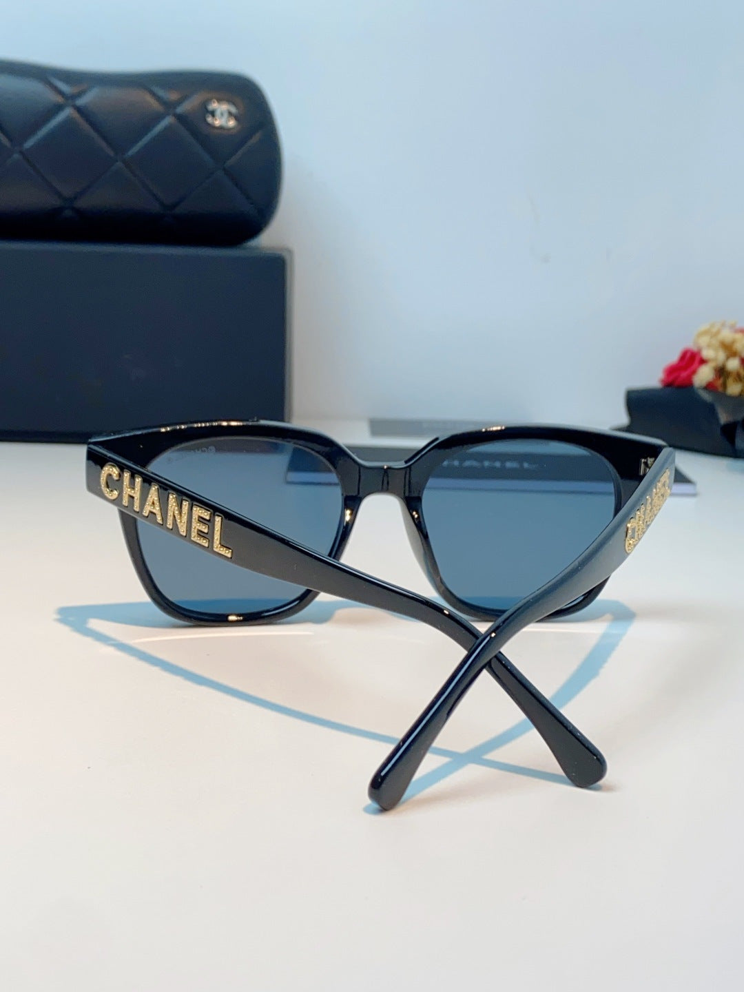 Chanel Square Blue Lens Sunglasses for Women - 431649 - detail image 3