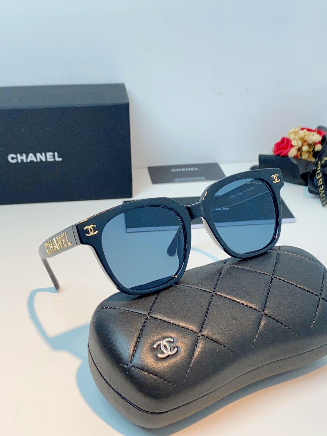 Chanel Square Blue Lens Sunglasses for Women - 431649 - detail image 10