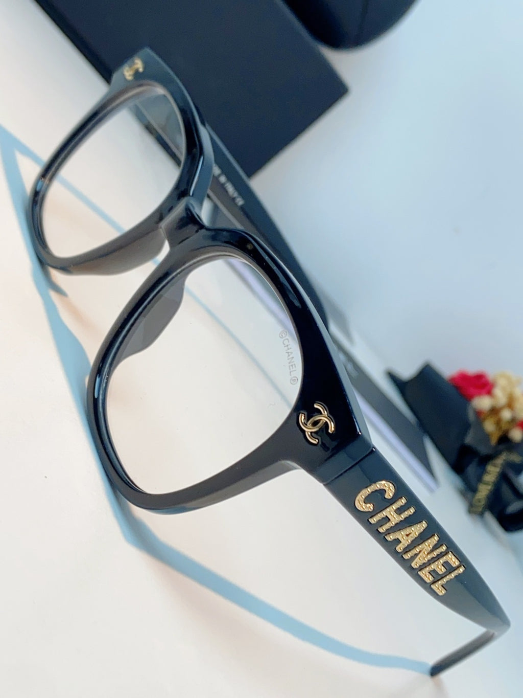 Chanel Square Black Lens Sunglasses for Women - 431651 - detail image 7